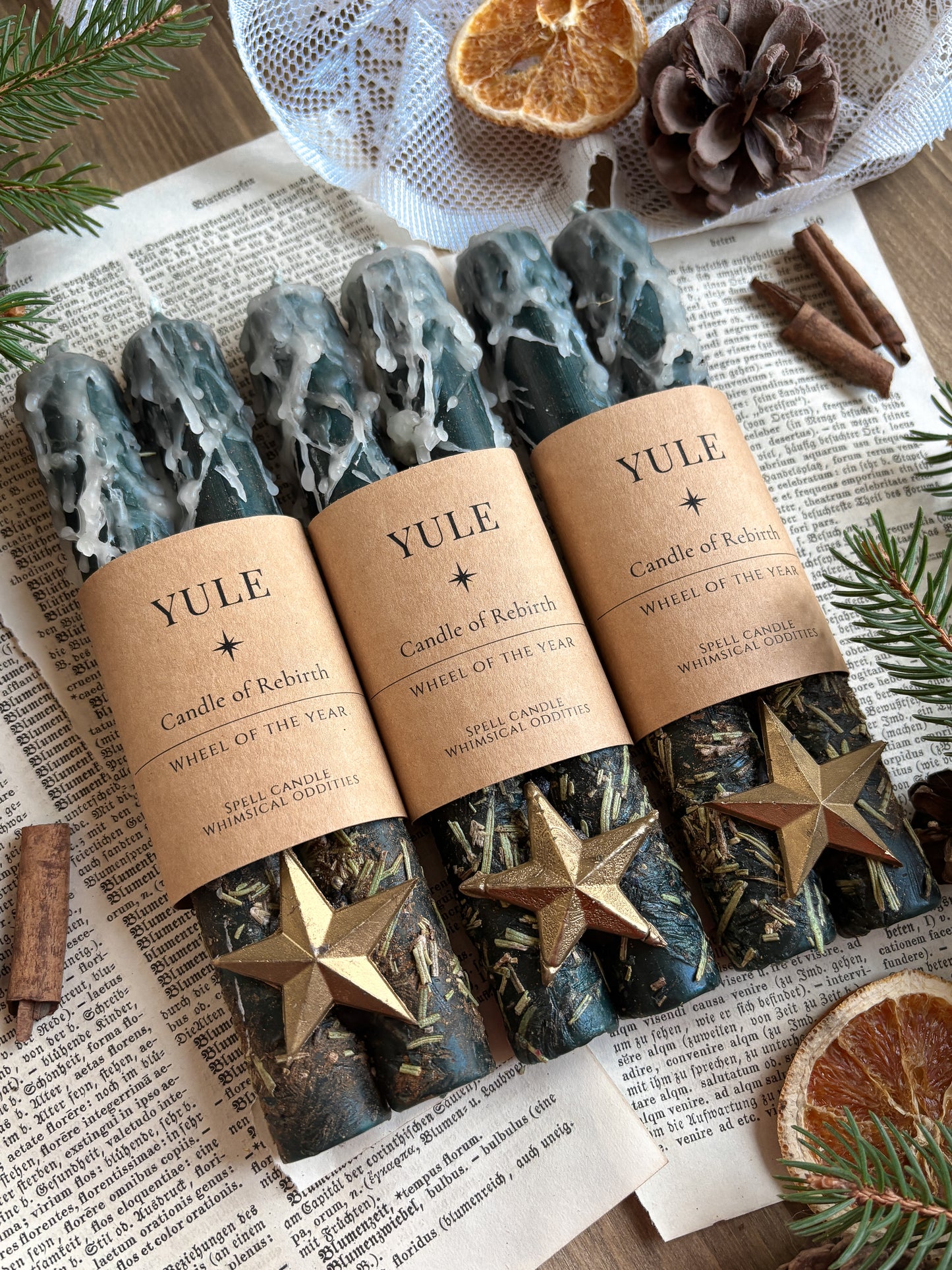 Yule | December 21/22 | Winter Solstice | Ritual Candles (2pcs)