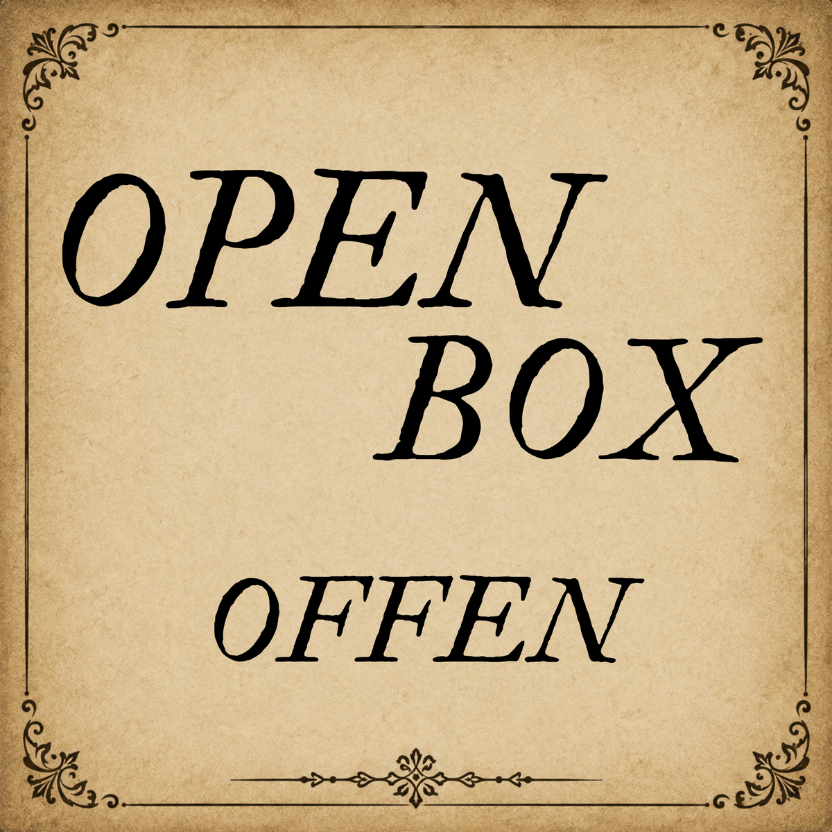 OPEN BOX - OFFEN