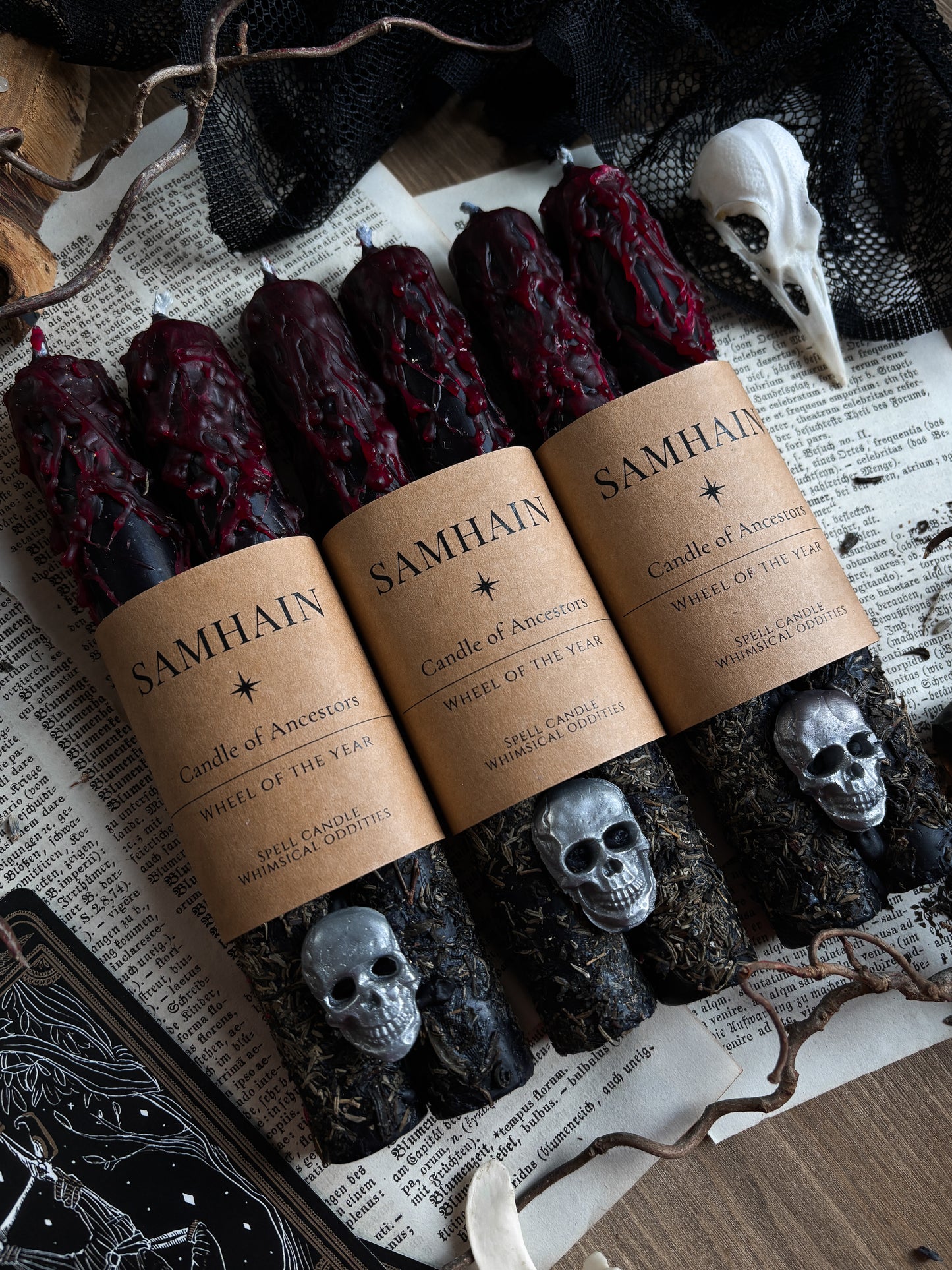 Samhain | October 31 | Ancestor Festival | Ritual Candles (2pcs)