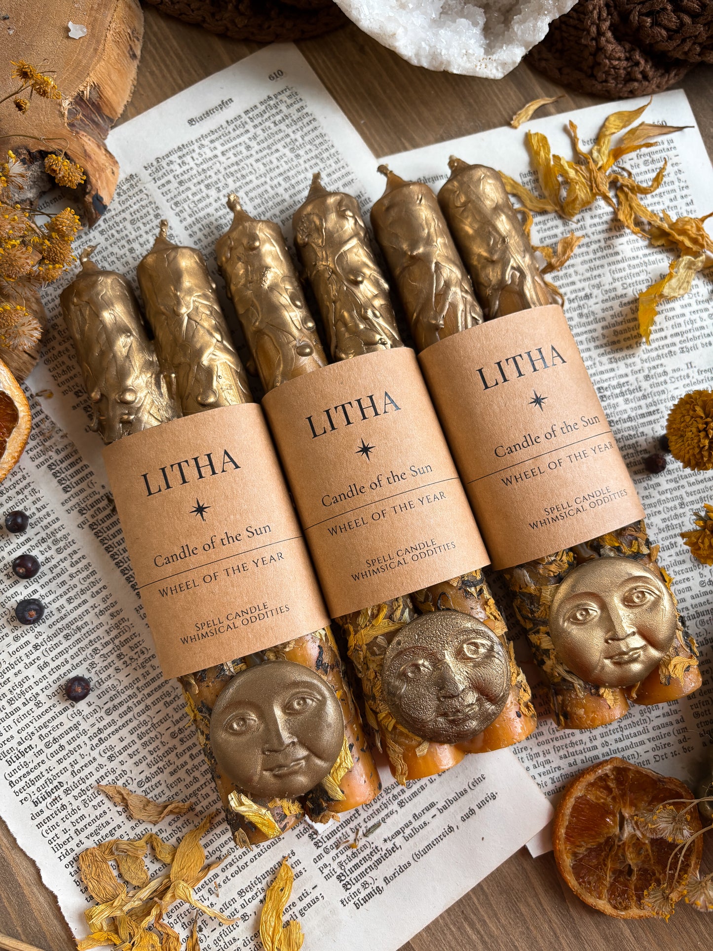 Litha | June 20/21 | Summer Solstice | Ritual Candles (2pcs)