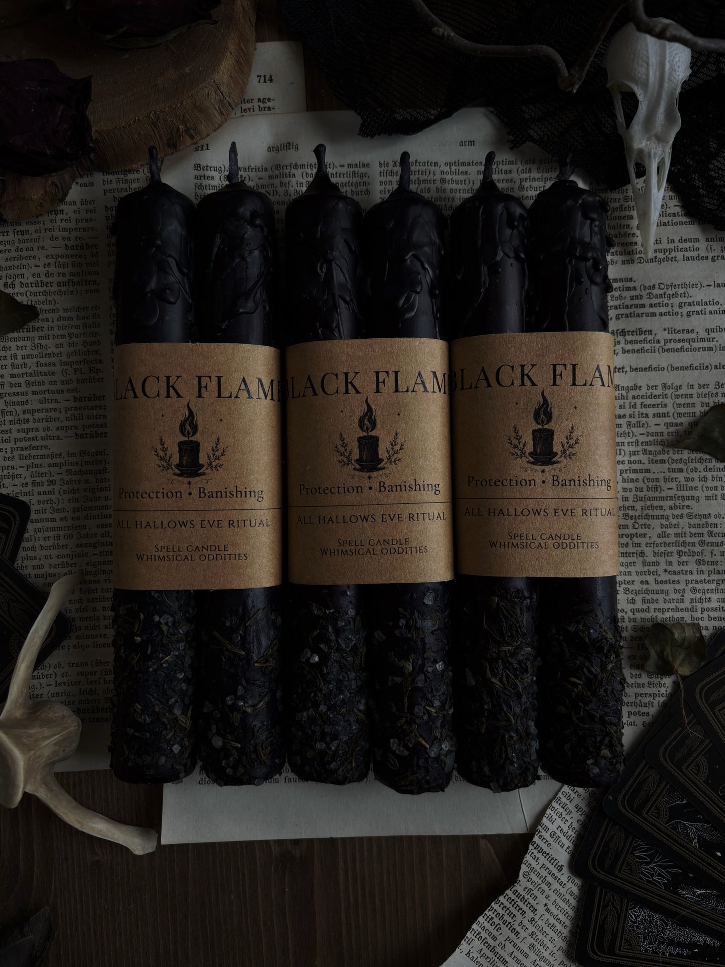 🕯️Black Flame | Bleeding Ritual Candle (2pcs)