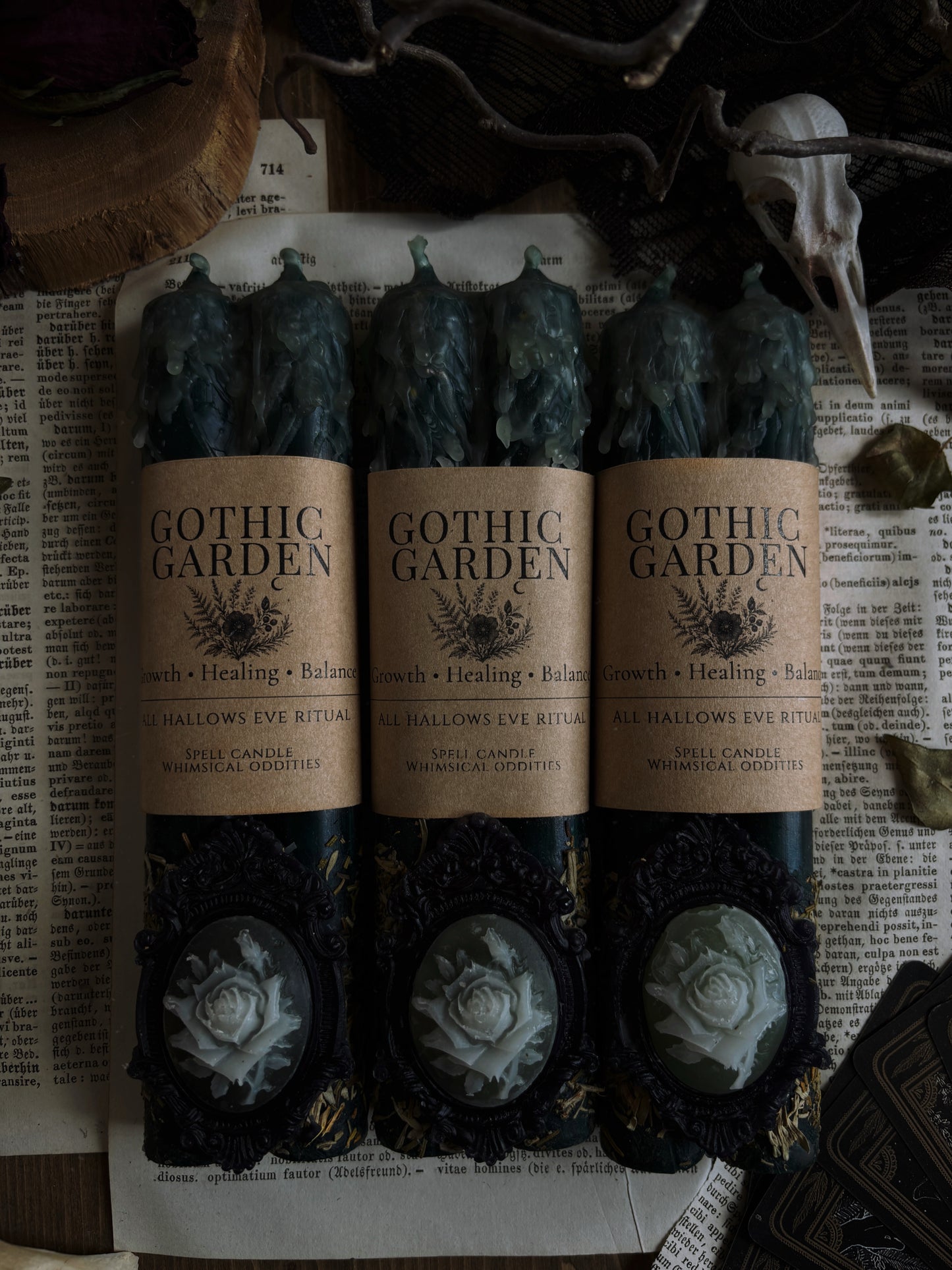 🌿 Gothic Garden | Ritual Candle (2pcs)