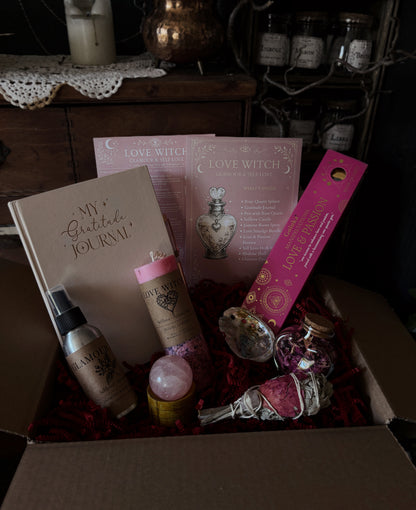 💗 LOVE WITCH BOO BOX – Glamour & Self Love Ritual Kit