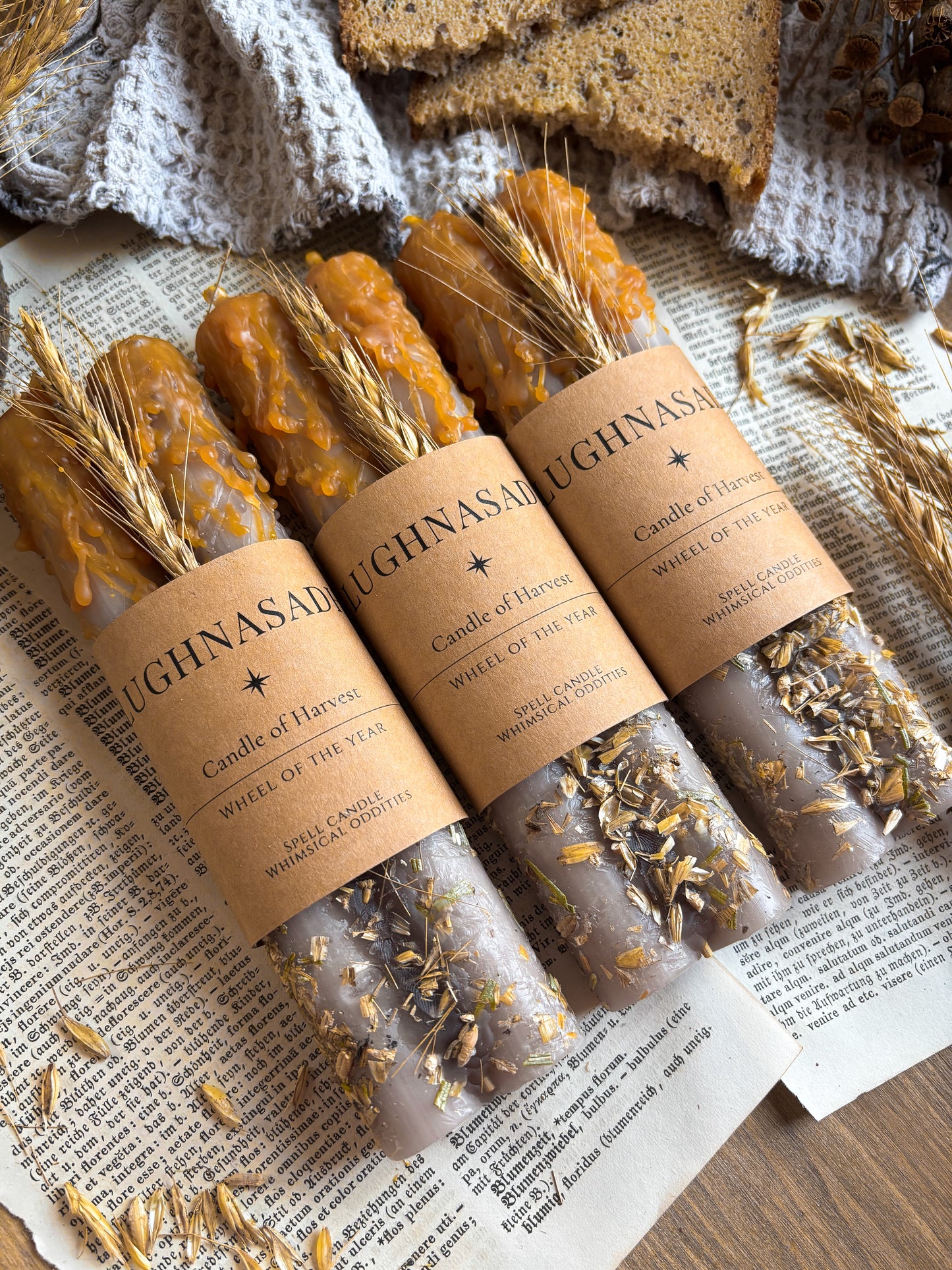 Lughnasadh | August 1 | First Harvest Festival | Ritual Candles (2pcs)