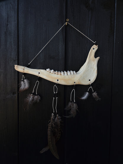 Jawbone Wall Hanger ✶ Feathers