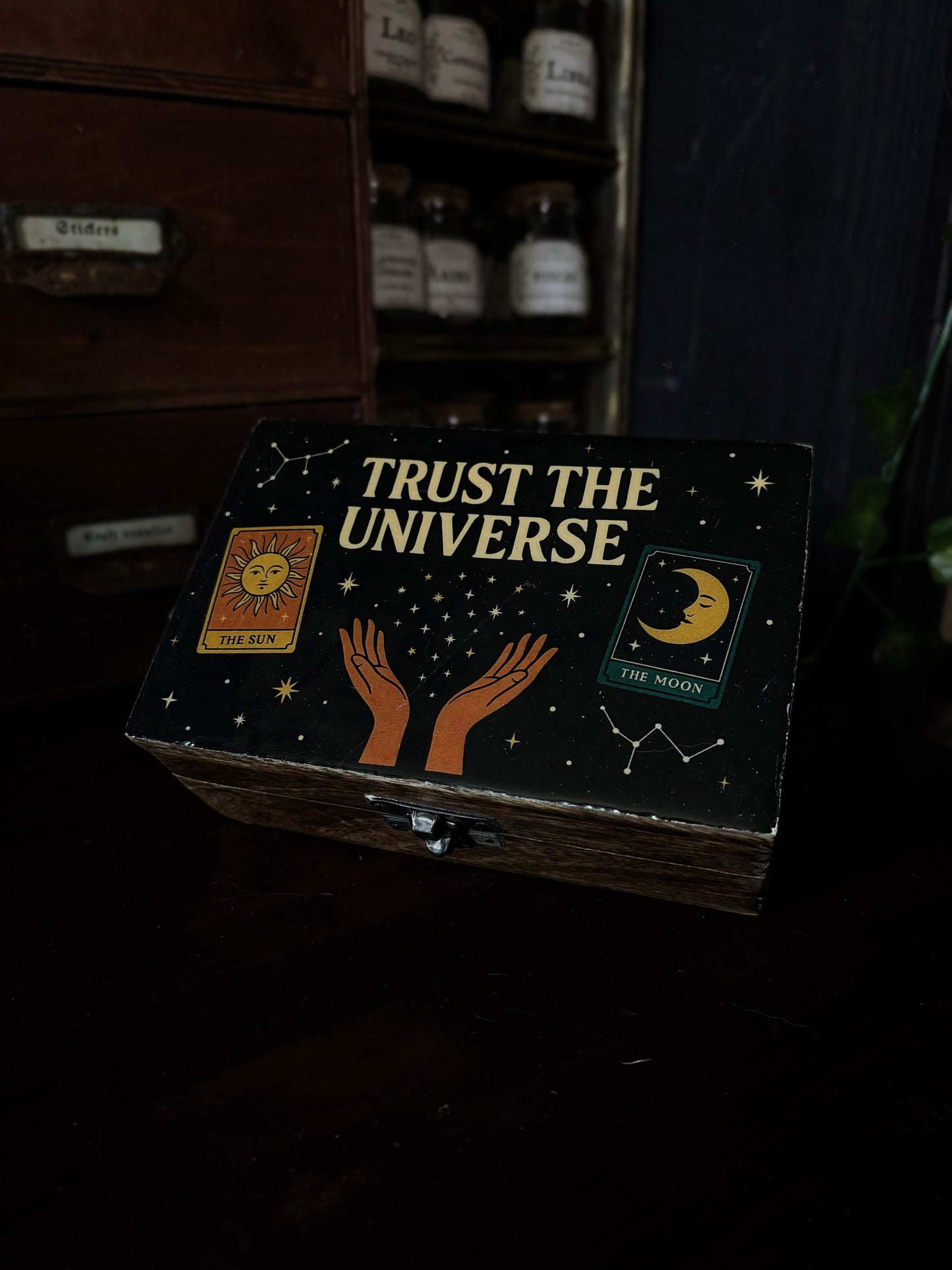 Enamelled Box - Trust the Universe (	15x10x6cm)