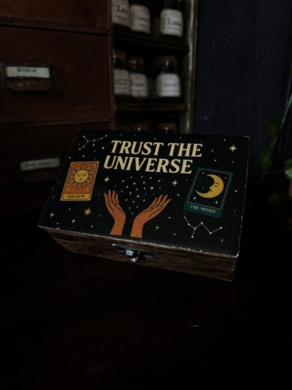 Enamelled Box - Trust the Universe (	15x10x6cm)