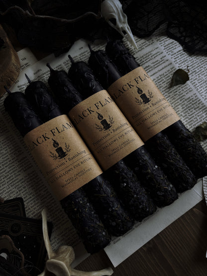 🕯️Black Flame | Bleeding Ritual Candle (2pcs)