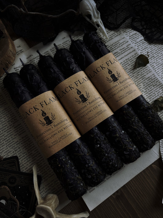 🕯️Black Flame | Bleeding Ritual Candle (2pcs)