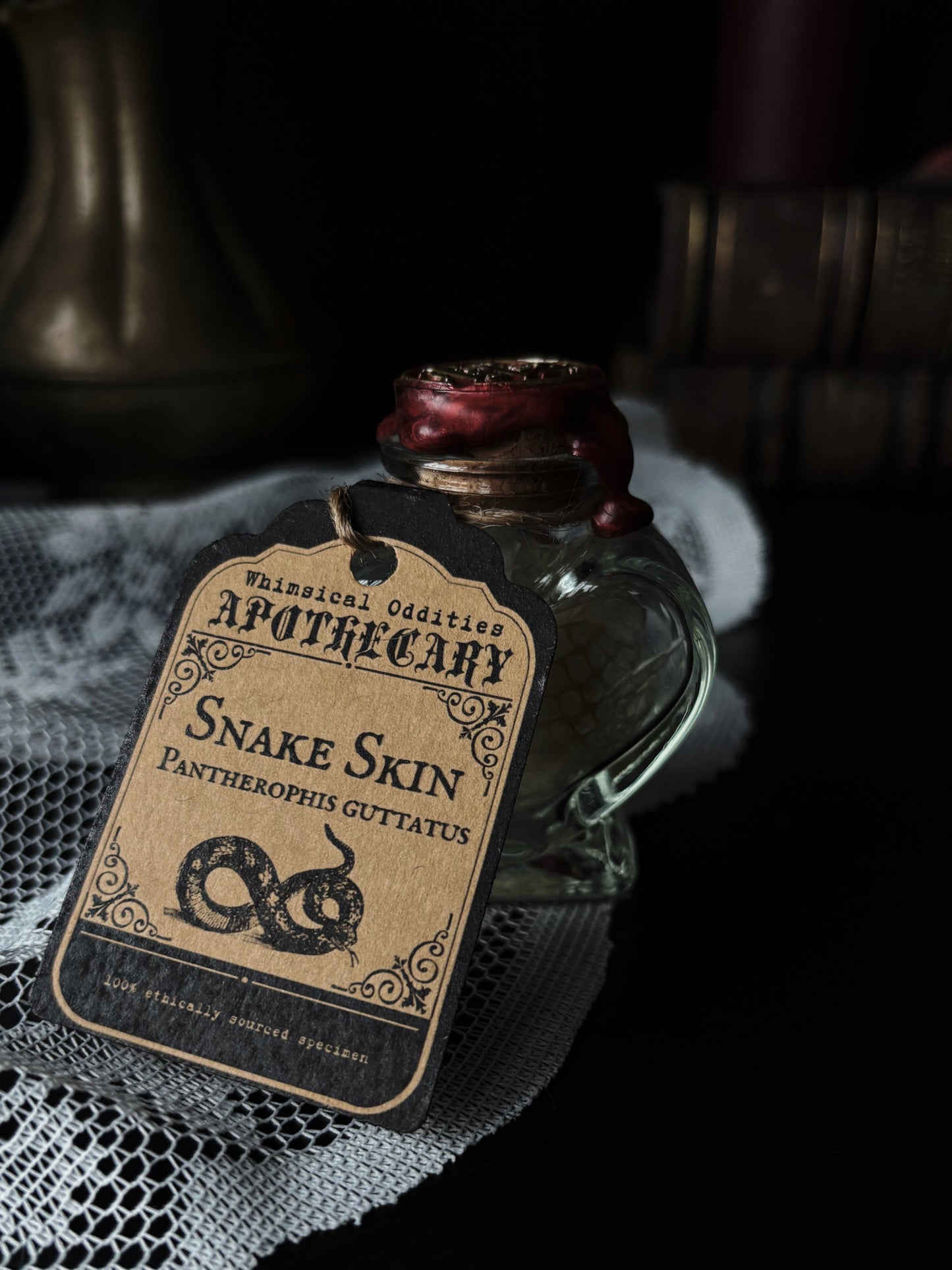 Jar of hearts: Snake skin