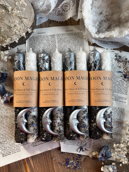 Moon Magic | Full Moon & New Moon Ritual Candle (2pcs)