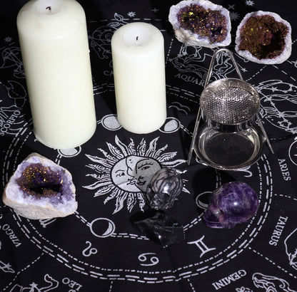 Esoteric Fringed Altar Cloth - Horoscope