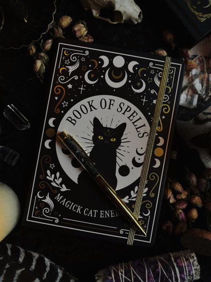 Black Cat Magick Book of Spells A5 Notebook