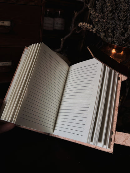 Leather Moonstone Notebook 15x10 cm