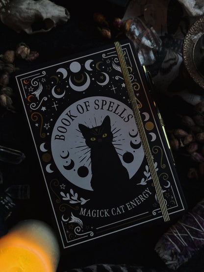 Black Cat Magick Book of Spells A5 Notebook