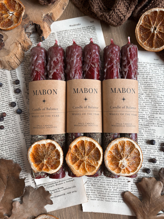 Mabon | September 22/23 | Autumn Equinox | Ritual Candles (2pcs)