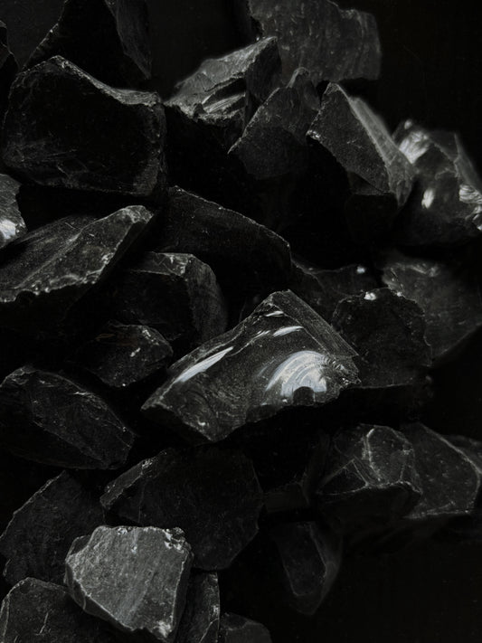 Black Agate Raw Crystals