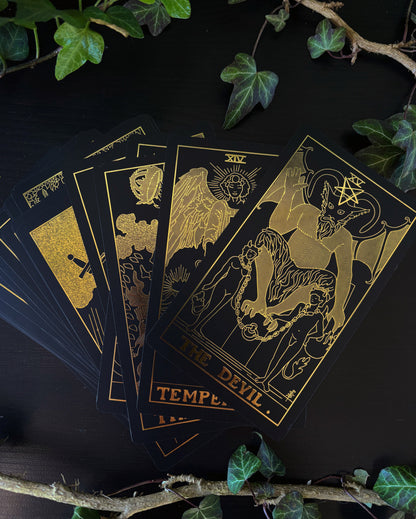 Gold Foil Tarot Set with Book - Major Arcana/minor Arcana