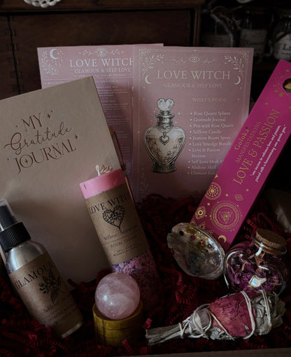 💗 LOVE WITCH BOO BOX – Glamour & Self Love Ritual Kit