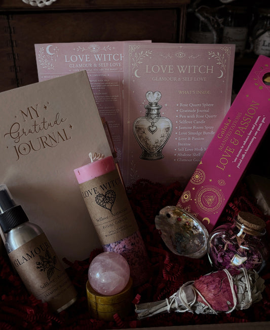💗 LOVE WITCH BOO BOX – Glamour & Self Love Ritual Kit