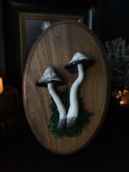 Shaggy Ink Cap - Polymer Clay Mushroom (21,5x14cm)