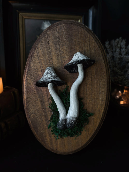Shaggy Ink Cap - Polymer Clay Mushroom (21,5x14cm)