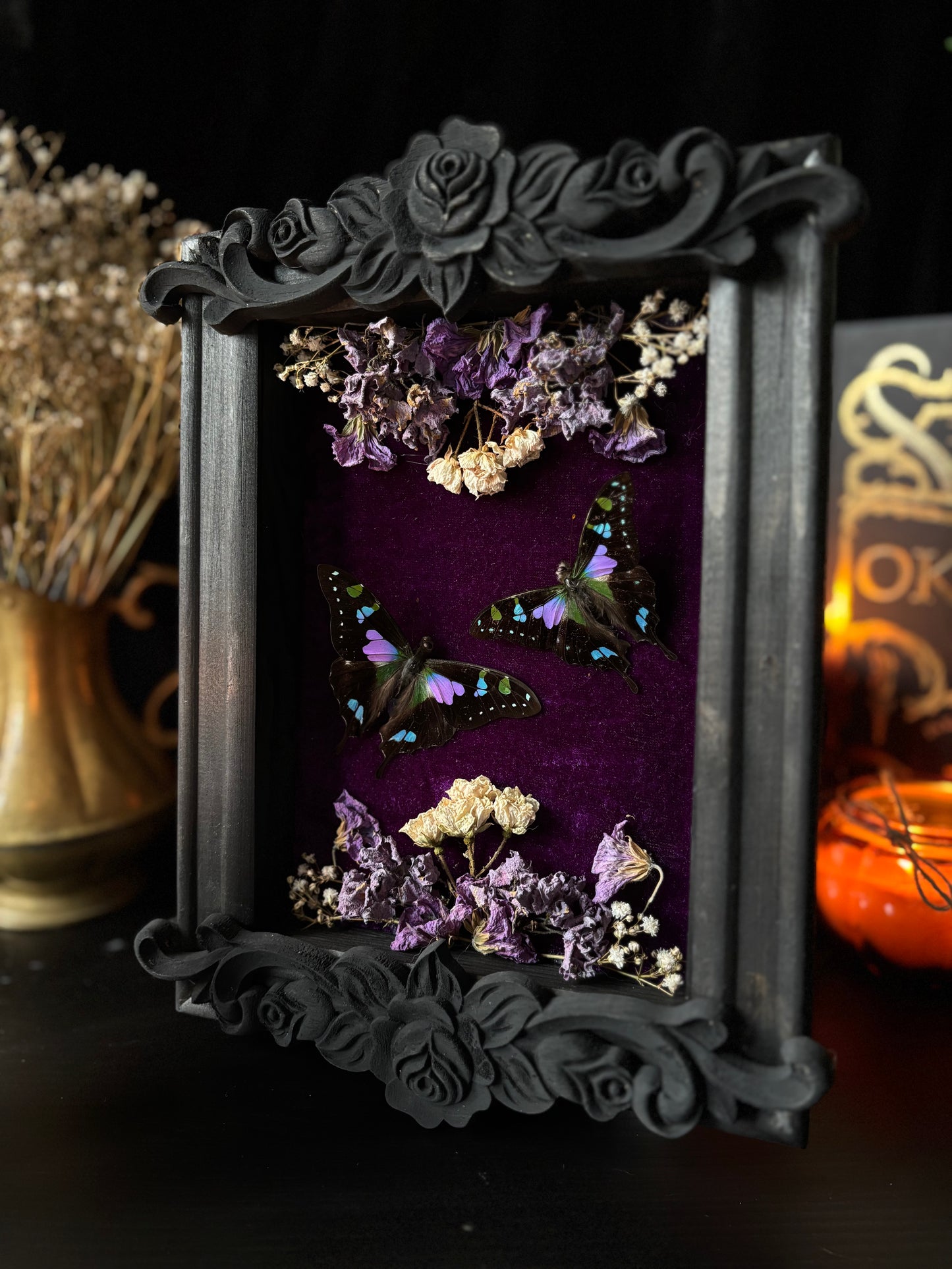 Graphium Weiskei | Whimsical Velvet Floral Frame