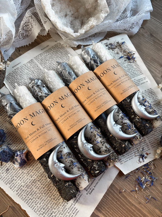 Moon Magic | Full Moon & New Moon Ritual Candle (2pcs)