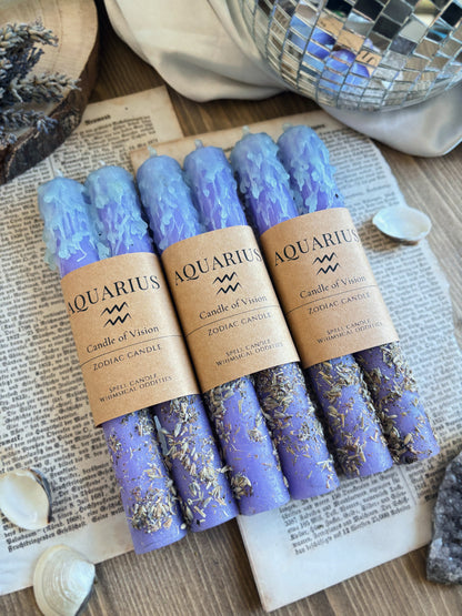 Aquarius | January 20 – February 18 | Zodiac Candle