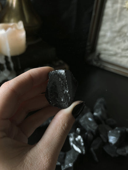 Black Agate Raw Crystals