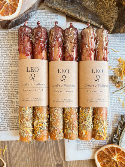 Leo | July 23 – August 22 | Zodiac Candle