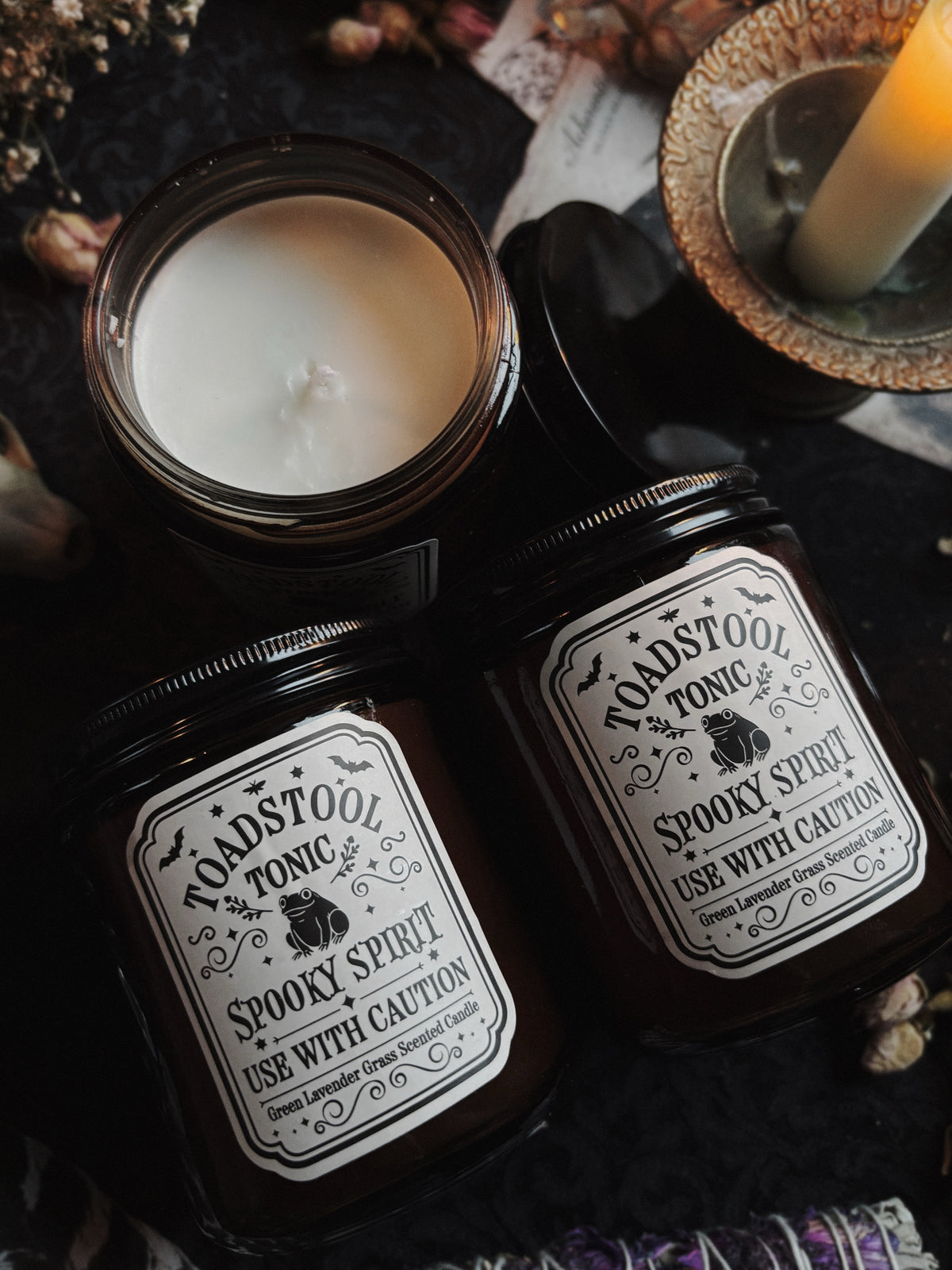 Toadstool Tonic Lavender Grass Candle