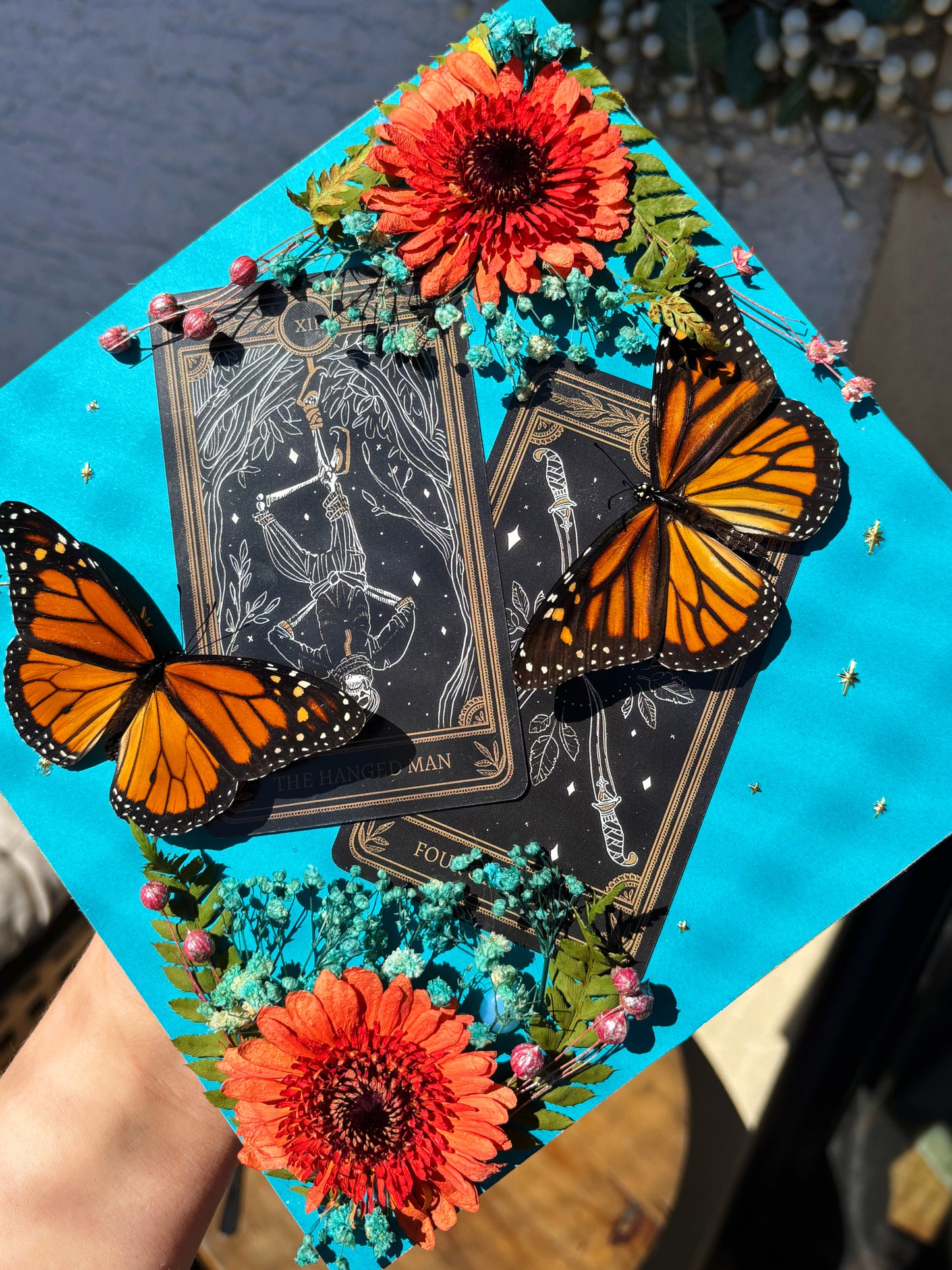 Tarot Magic – Danaus plexippus – Vertical Frame (20x20cm)