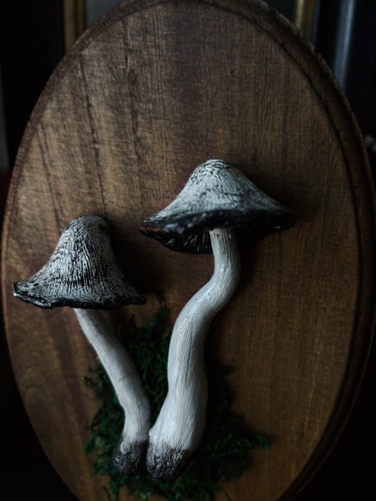 Shaggy Ink Cap - Polymer Clay Mushroom (21,5x14cm)
