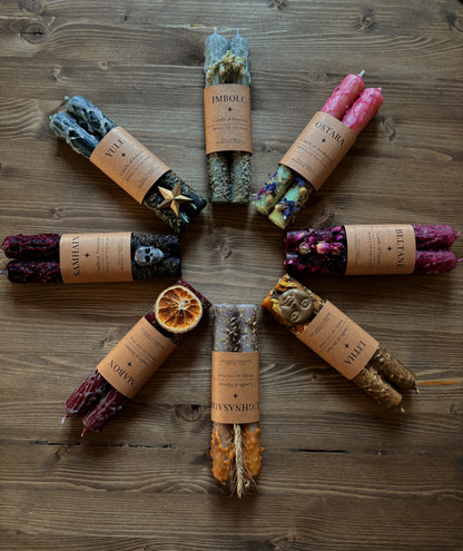 THE WHEEL OF THE YEAR — COMPLETE RITUAL CANDLE COLLECTION